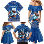 Custom Blues Cockroaches Family Matching Mermaid Dress and Hawaiian Shirt New South Wales Rugby