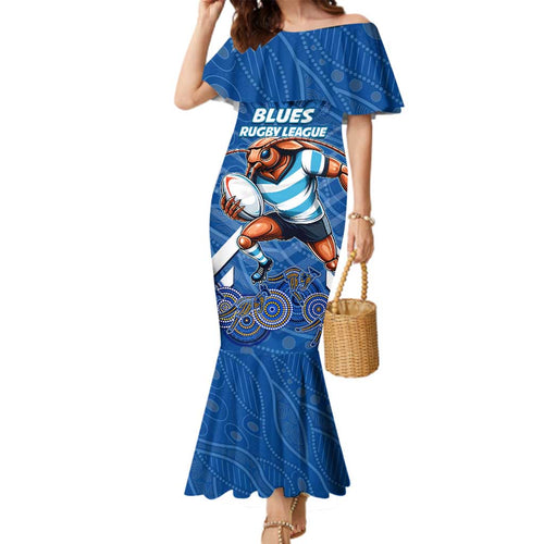 Custom Blues Cockroaches Family Matching Mermaid Dress and Hawaiian Shirt New South Wales Rugby