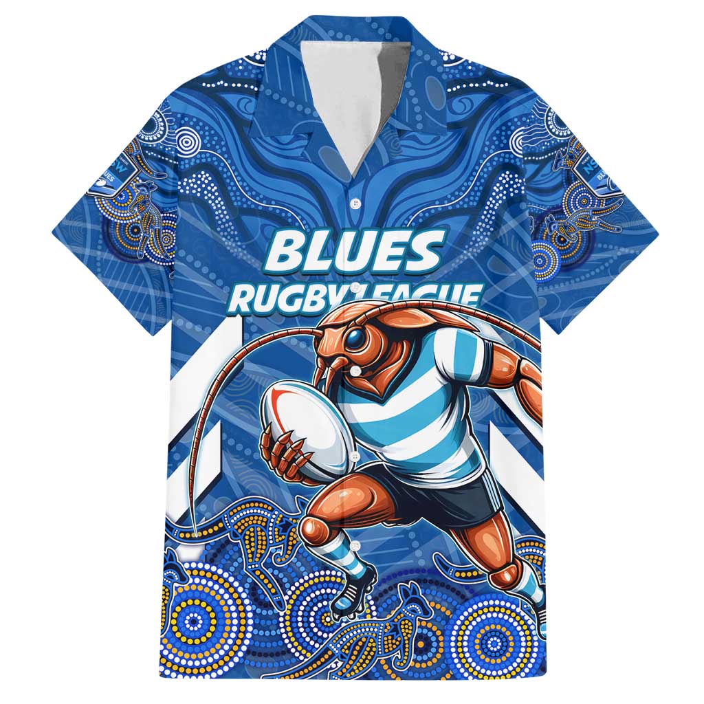 Custom Blues Cockroaches Family Matching Off Shoulder Maxi Dress and Hawaiian Shirt New South Wales Rugby