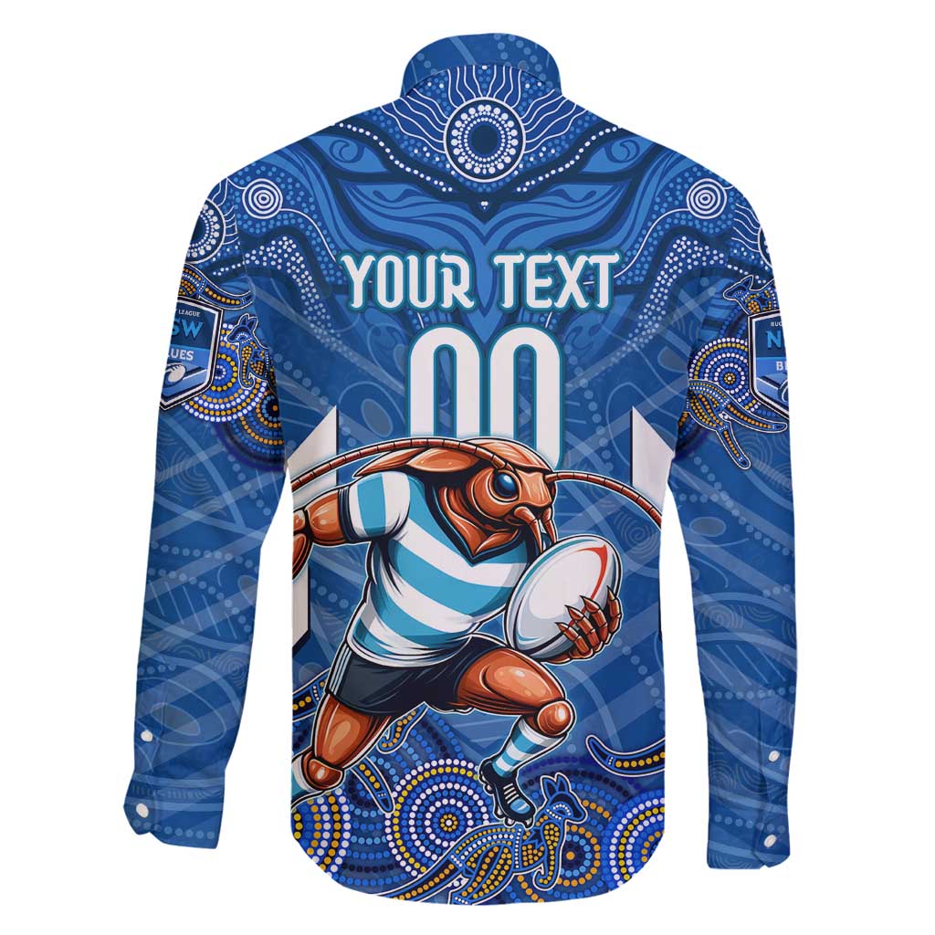 Custom Blues Cockroaches Family Matching Off Shoulder Maxi Dress and Hawaiian Shirt New South Wales Rugby
