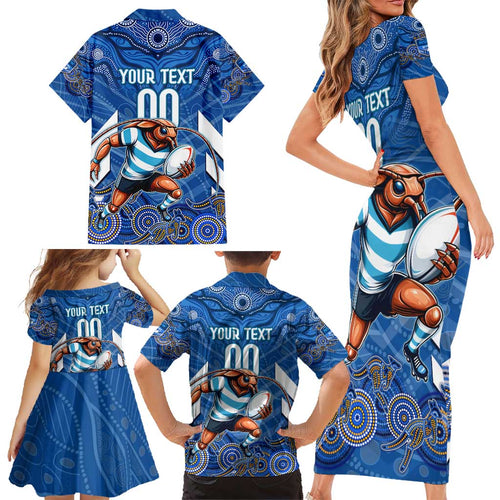Custom Blues Cockroaches Family Matching Short Sleeve Bodycon Dress and Hawaiian Shirt New South Wales Rugby