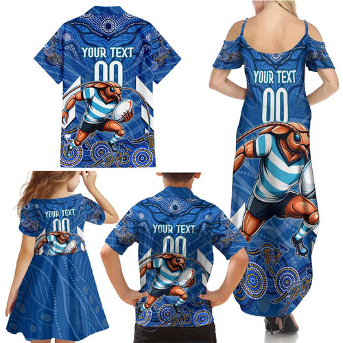 Custom Blues Cockroaches Family Matching Summer Maxi Dress and Hawaiian Shirt New South Wales Rugby