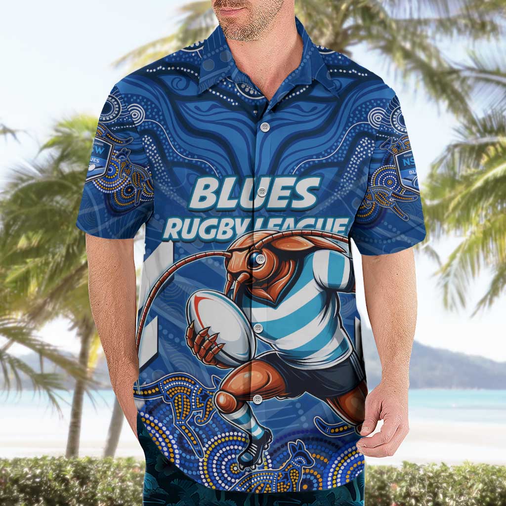 Custom Blues Cockroaches Hawaiian Shirt New South Wales Rugby