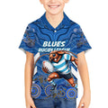 Custom Blues Cockroaches Kid Hawaiian Shirt New South Wales Rugby