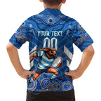 Custom Blues Cockroaches Kid Hawaiian Shirt New South Wales Rugby