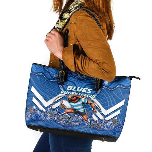 Custom Blues Cockroaches Leather Tote Bag New South Wales Rugby