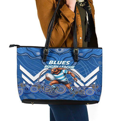 Custom Blues Cockroaches Leather Tote Bag New South Wales Rugby