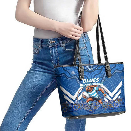 Custom Blues Cockroaches Leather Tote Bag New South Wales Rugby