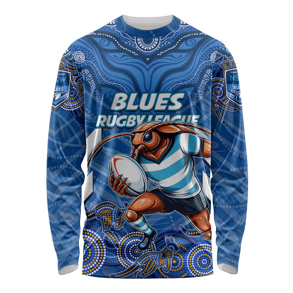 Custom Blues Cockroaches Long Sleeve Shirt New South Wales Rugby