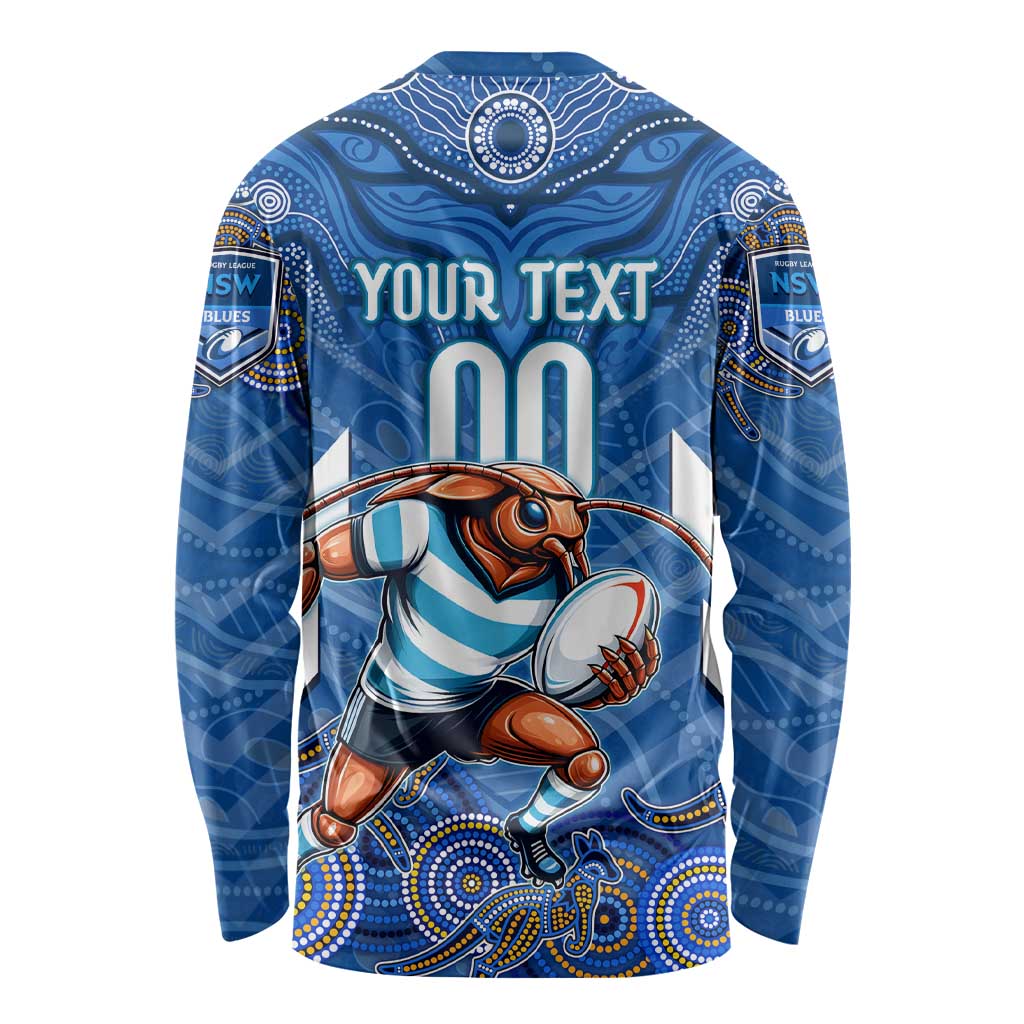 Custom Blues Cockroaches Long Sleeve Shirt New South Wales Rugby