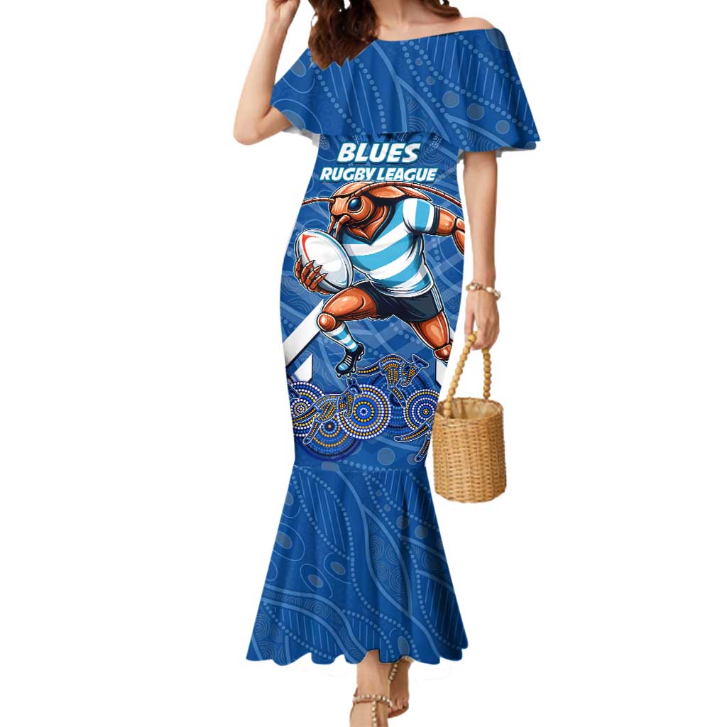 Custom Blues Cockroaches Mermaid Dress New South Wales Rugby