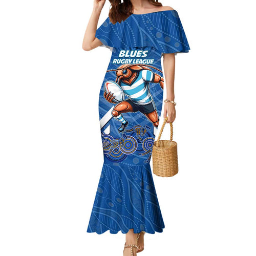 Custom Blues Cockroaches Mermaid Dress New South Wales Rugby