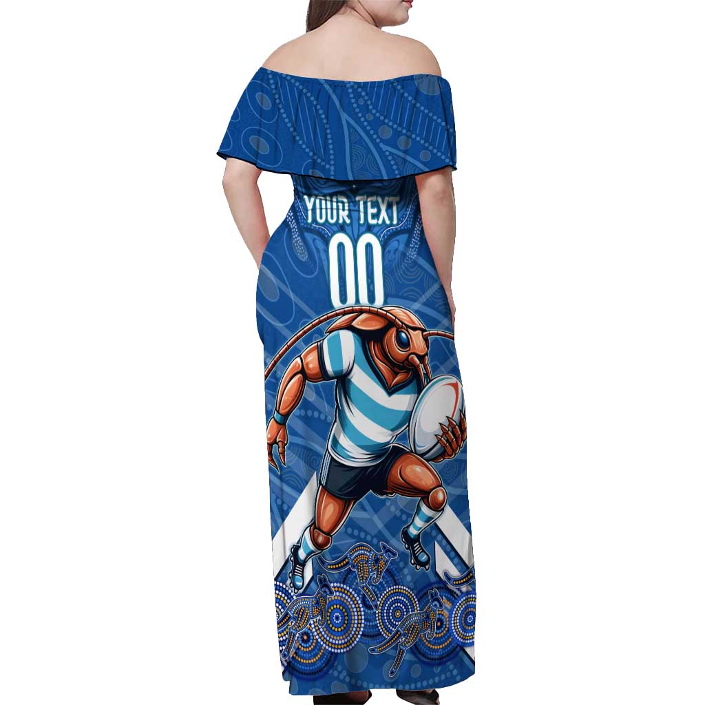 Custom Blues Cockroaches Off Shoulder Maxi Dress New South Wales Rugby