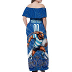 Custom Blues Cockroaches Off Shoulder Maxi Dress New South Wales Rugby