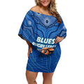 Custom Blues Cockroaches Off Shoulder Short Dress New South Wales Rugby