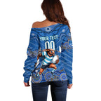 Custom Blues Cockroaches Off Shoulder Sweater New South Wales Rugby