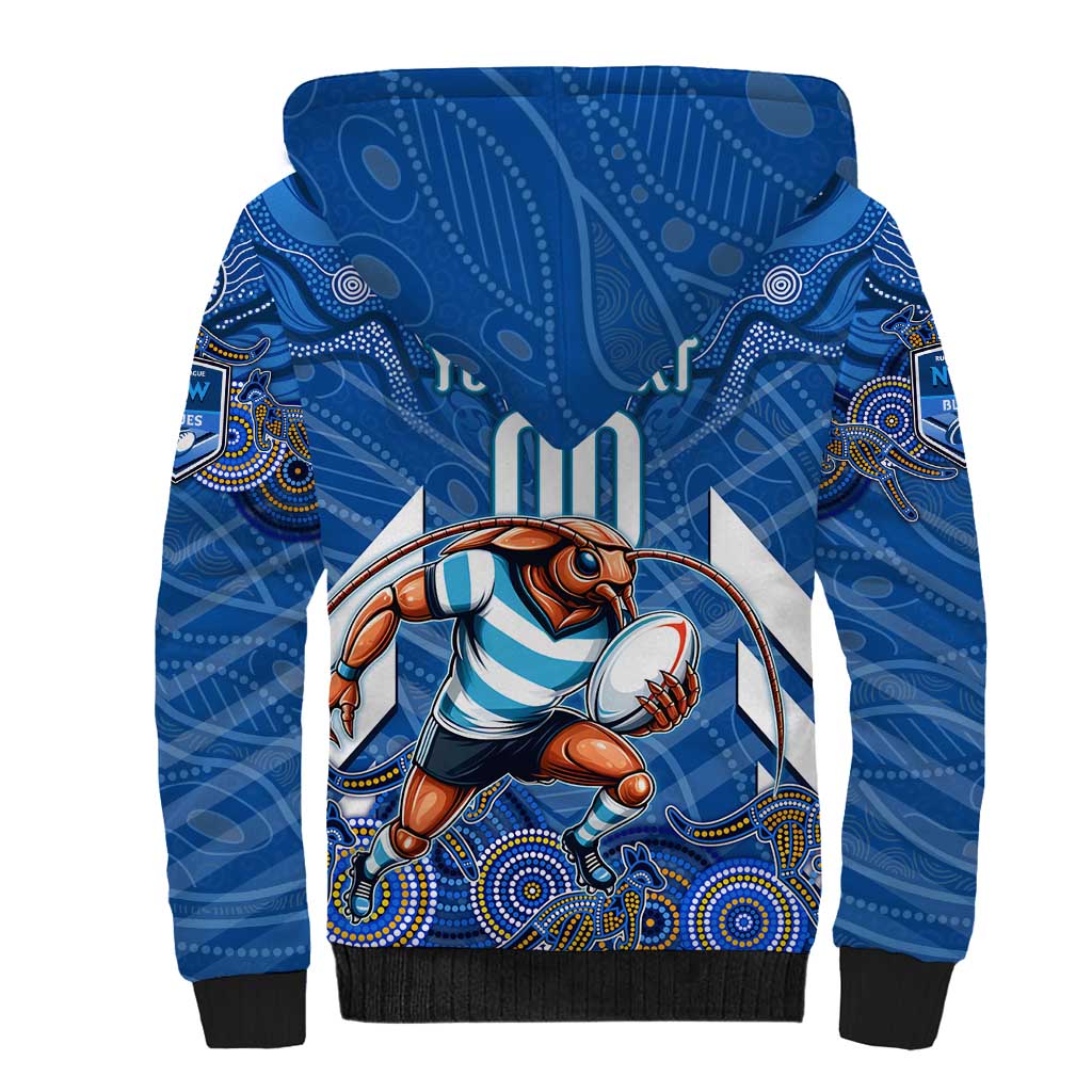 Custom Blues Cockroaches Sherpa Hoodie New South Wales Rugby