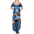 Custom Blues Cockroaches Summer Maxi Dress New South Wales Rugby