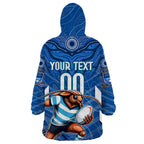 Custom Blues Cockroaches Wearable Blanket Hoodie New South Wales Rugby