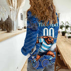 Custom Blues Cockroaches Women Casual Shirt New South Wales Rugby