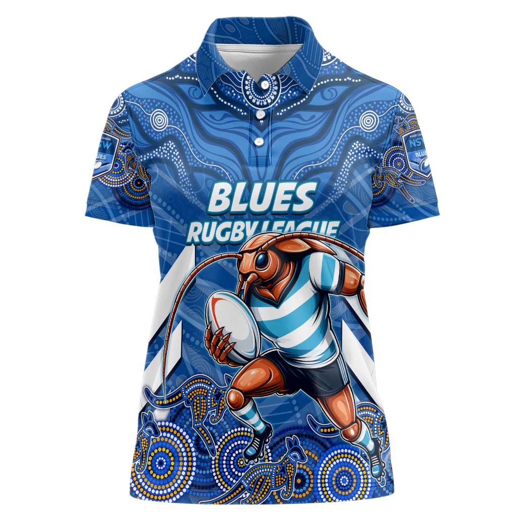Custom Blues Cockroaches Women Polo Shirt New South Wales Rugby