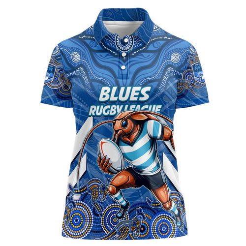 Custom Blues Cockroaches Women Polo Shirt New South Wales Rugby