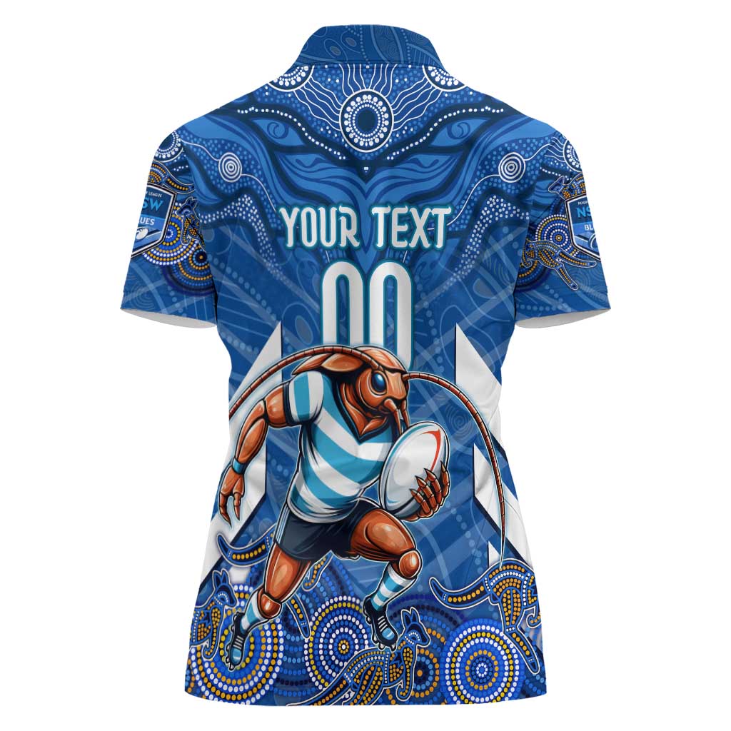 Custom Blues Cockroaches Women Polo Shirt New South Wales Rugby