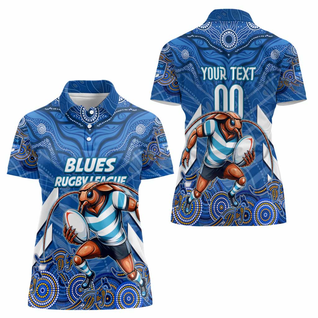 Custom Blues Cockroaches Women Polo Shirt New South Wales Rugby