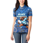 Custom Blues Cockroaches Women Polo Shirt New South Wales Rugby