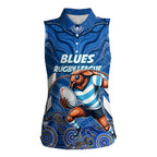 Custom Blues Cockroaches Women Sleeveless Polo Shirt New South Wales Rugby
