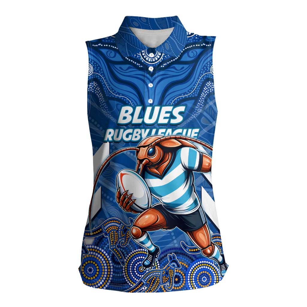 Custom Blues Cockroaches Women Sleeveless Polo Shirt New South Wales Rugby