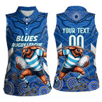 Custom Blues Cockroaches Women Sleeveless Polo Shirt New South Wales Rugby