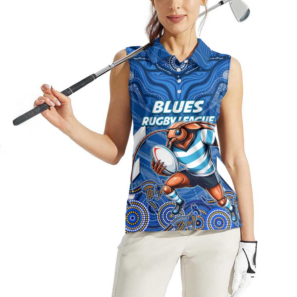 Custom Blues Cockroaches Women Sleeveless Polo Shirt New South Wales Rugby