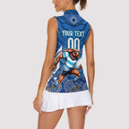 Custom Blues Cockroaches Women Sleeveless Polo Shirt New South Wales Rugby