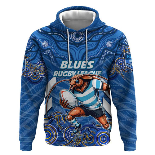 Custom Blues Cockroaches Zip Hoodie New South Wales Rugby