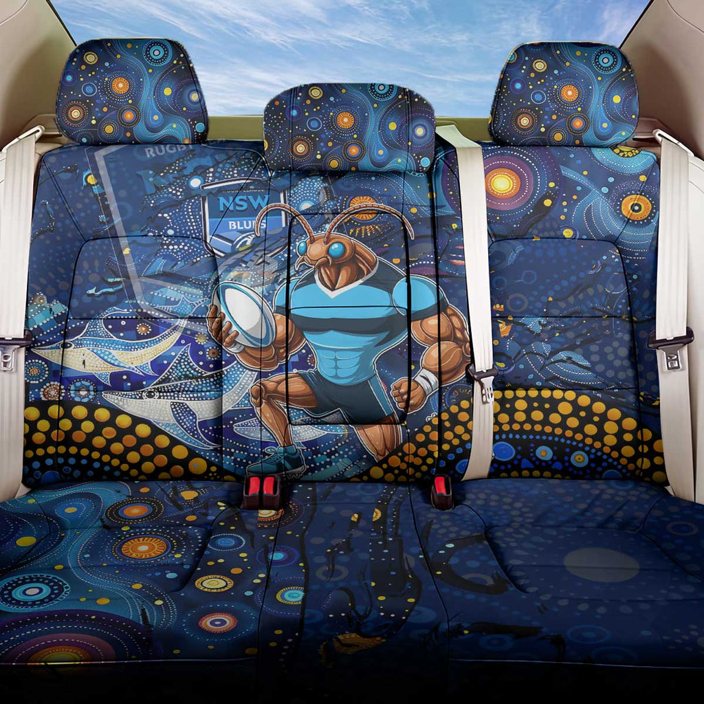 Mascot NSW Blues Rugby Back Car Seat Cover Aboriginal Galaxy