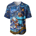 Personalised Mascot NSW Blues Rugby Baseball Jersey Aboriginal Galaxy