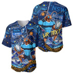 Personalised Mascot NSW Blues Rugby Baseball Jersey Aboriginal Galaxy