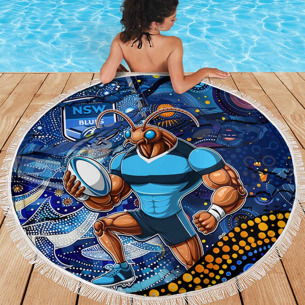 Mascot NSW Blues Rugby Beach Blanket Aboriginal Galaxy