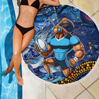 Mascot NSW Blues Rugby Beach Blanket Aboriginal Galaxy