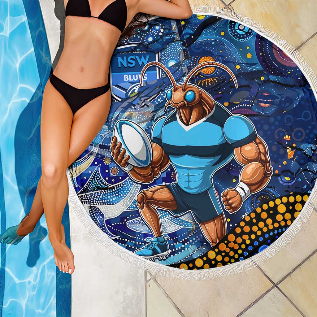 Mascot NSW Blues Rugby Beach Blanket Aboriginal Galaxy