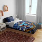 Mascot NSW Blues Rugby Bedding Set Aboriginal Galaxy