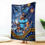 Mascot NSW Blues Rugby Blanket Aboriginal Galaxy