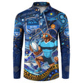 Personalised Mascot NSW Blues Rugby Button Sweatshirt Aboriginal Galaxy