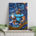 Mascot NSW Blues Rugby Canvas Wall Art Aboriginal Galaxy