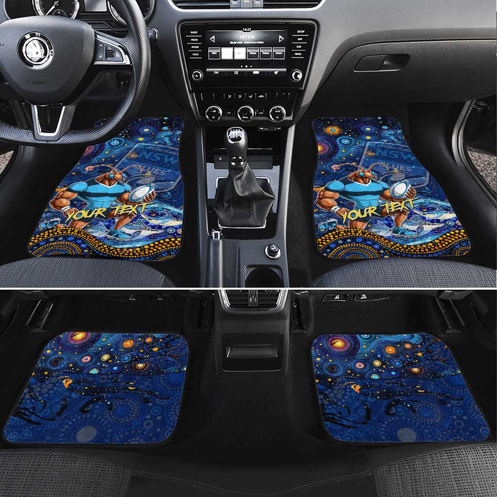 Mascot NSW Blues Rugby Car Mats Aboriginal Galaxy