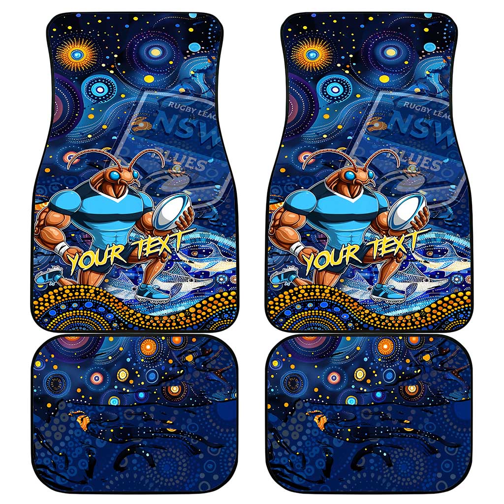 Mascot NSW Blues Rugby Car Mats Aboriginal Galaxy