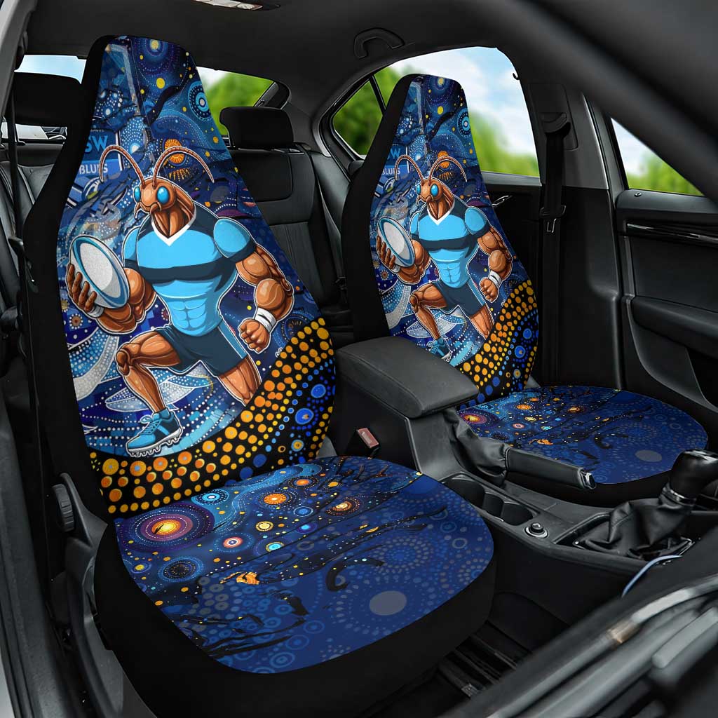 Mascot NSW Blues Rugby Car Seat Cover Aboriginal Galaxy
