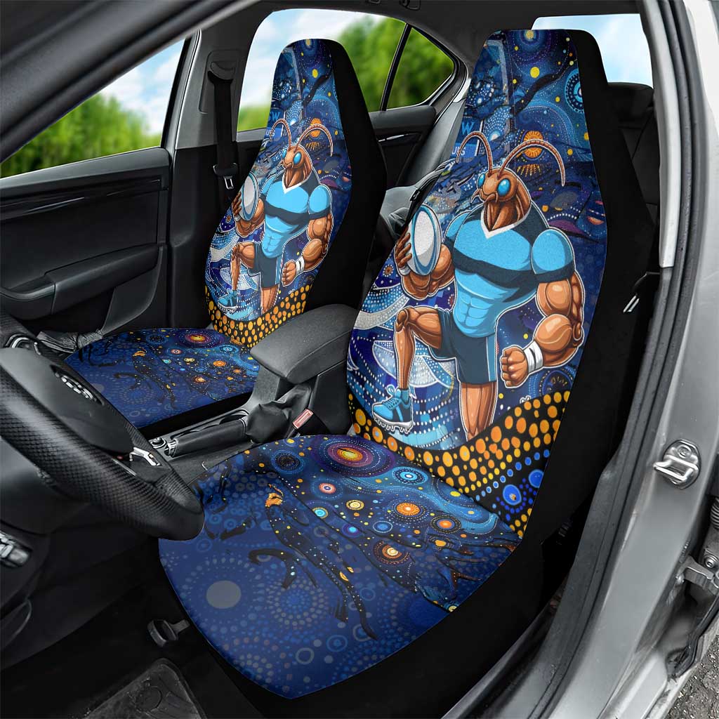 Mascot NSW Blues Rugby Car Seat Cover Aboriginal Galaxy