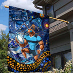 Mascot NSW Blues Rugby Garden Flag Aboriginal Galaxy